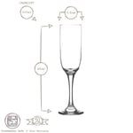 12x LAV Tokyo Glass Champagne Flutes Prosecco Wine Party Glasses Gift Set 210ml