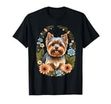 Cottagecore Yorkshire Terrier Portrait - Yorkshire Terrier T-Shirt