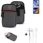 Holster + earphones for Motorola Moto E32s Belt Pouch