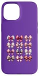 Coque pour iPhone 15 Coquette Esthétique Saint-Valentin Noeuds Roses Cœurs