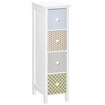 Chest of Drawers 4 Drawer Dresser Slim Storage Cabinet for Bedroom