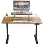 TRIUMPHKEY Bureau Assis Debout 120cm Bureau Hauteur Réglable Electrique,Marron Bureau Ordinateur,Standing Desk,Table Assis Debout Idéal pour l'apprentissage au Bureau et Les Jeux