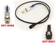 MiniSAS SFF-8088 to SFF-8087 Cable - Length 1M