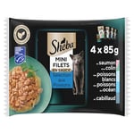 SHEBA® Mini Filets en sauce Sélection aux poissons sachets fraîcheur pour chat adulte 4 variétés 4x85g (L'emballage peut varier)