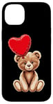 Coque pour iPhone 14 Plus Ours en peluche coeur amour joyeux Saint-Valentin