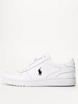 Polo Ralph Lauren Polo Court Pp Trainers - White/Black, White/Black, Size 9, Men