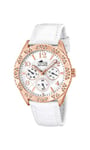 Lotus Women's Quartz Watch with White Dial Analogue Display and White Leather Strap 15870/1