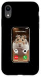 Coque pour iPhone XR Meme Hamster regardant la caméra frontale Hamster appelle