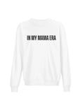 All You Can Tee Ali Mami Sweat Ras du Cou Mama, Blanc, XS