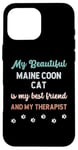 Coque pour iPhone 16 Pro Max Maine Coon Cat, maman, père, propriétaire, amoureux, thérapeute et ami