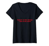 Womens Therapy is Not Enough I Need To Bite People Funny V-Neck T-Shirt