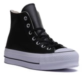 Converse 561675C A-Ct As Lift  Hi Lace Up Platf In Black White Size UK 3 - 8