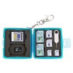 JJC Memory Card Case Mini w/ Lock&Ring 2SD+2MSD+2SIM+2Micro SIM+2Nano SIM Cards