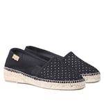 Espadrille Femme en Daim - Eddy-St - Noir, 41 EU