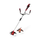 Einhell Power X-Change 18V Cordless Brush Cutter - Powerful Weed Trimmer With Metal Blades, Bump Fed Spool And Harness - AGILLO 18/200 Solo Battery Strimmer (Battery Not Included) Red & Black