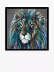 John Lewis Louise Luton 'Akiki' Lion Framed Print, 84.5 x 84.5cm, Multi