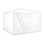 relaxdays Paroi latérale tonnelle, Lot de 2, Panneau pour pavillon 3x2 m, imperméable, sans fenêtres, Plastique, Blanc