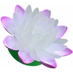 2 st lila LED flytande lotusljus vattentät solcellspool vattenlilja flytande lykta lotusblomma för trädgårdspooldekoration