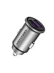 Vention Two-Port USB A+A(30/30) Car Charger Gray Mini Style Aluminium Alloy Type