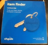 Chipolo One - item finder in blue. iPhone & Android.  Ring you keys (with app).