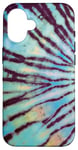 iPhone 16 Cool Tie-dye Blue Hippie Pattern Tie Dye Case