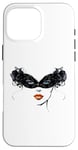 Coque pour iPhone 16 Pro Max Masque vénitien, joli visage, femme, Venise, Italie