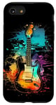 Coque pour iPhone SE (2020) / 7 / 8 Guitare électrique Aquarelle Art Guitariste