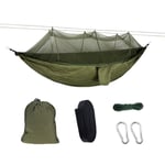 Hamac Portable En Tissu De Parachute Haute Résistance Avec Moustiquaire, Lit-Balançoire D'extérieur Pour Le Camping Ou La Chasse, Pour 1 Ou 2 Personnes