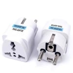 Adaptateur prise,Convertisseur adaptateur de prise de courant universel ue corée du sud,US AU royaume-uni à européen - Type EU PLUG