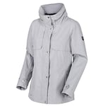 Regatta Veste Narelle Imperméable et Respirante avec col Montant et Ouverture zippée intégrale Jackets Waterproof Shell Femme Rock Grey FR: XS (Taille Fabricant: 10)