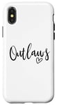 Coque pour iPhone X/XS Outlaws High School Mascotte Sports Team Femmes Outlaws