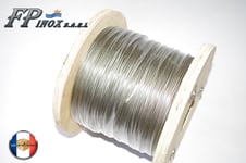 Rouleau de 100M Cable 6mm inox A4  7x7 ( 49 Fils ) inox A4