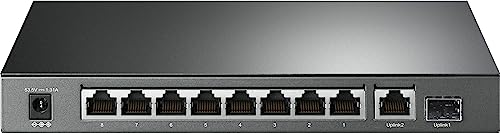 TP-Link Switch PoE (TL-SG1210P) 10 ports Gigabit, 8 ports PoE+, 63W pour tous les ports PoE, Boitier Métal, Installation facile, idéal pour créer un réseau de surveillance polyvalent et fiable