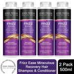 John Frieda Frizz Ease Miraculous Recovery Duo 2x Shampoo & 2x Conditioner,500ml
