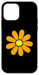 Coque pour iPhone 12 mini Happy Orange Daisy, style hippie rétro des années 60 et 70