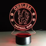 Chelsea F.C USB 3D Anime Nattlampa Atmosfärisk LED Bordlampa Julgåvor för fotbollsälskare Dekorativ lampa för barnrum