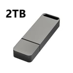 Clé USB en métal haute vitesse,clé USB,clé USB,d'origine,2 To,1 To,3.1 Go,512 - Type dark gray 2TB #B