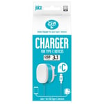 Juice 25W USB-C Fast Charger Plug with 1.5m Integrated Cable