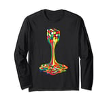 Funny Melting Rubik Rubix Rubics Player Cube Lovers Long Sleeve T-Shirt