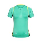 Nike Womens Half Zip Green Yellow Running Fitness Top 212706 400 Textile - Size X-Small