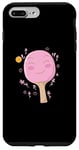 Coque pour iPhone 7 Plus/8 Plus Truelle de ping-pong rose tennis de table fille femme