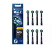 Oral-B Pro Cross Action Replacement Toothbrush Heads Pack of 8 Black