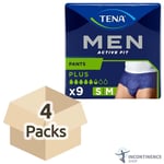 TENA Men Active Fit Pants (Small/Medium) - Pack of 9