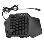 Eboxer 5 Multi-media Keys Single Hand Gaming Keyboard 35Keys Ergonomic Single Hand Keypad with Wrist Rest with Non-Slip Mats and Spouts for Computer