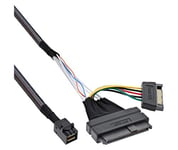 InLine 29620 A u.2 Câble de raccordement, SSD avec u.2 (SFF-8639) sur SFF 8643 et Courant, 0,5 m Noir
