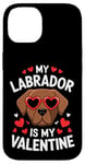 iPhone 14 Chocolate Labrador My Valentines Hearts Day Dog Mom Dad Case