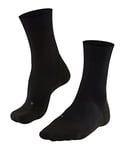 FALKE GO2 chaussettes de golf homme coton véganes blanc noir plus de couleurs respirantes séchage rapide structure en trois couches 1 paire, 42-43, Noir (Black 3000)