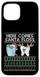 Coque pour iPhone 15 Here Comes Santa Floss Dental Surgeon Christmas Dentist