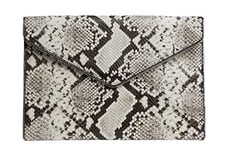 Rebecca Minkoff Women's Leo Clutch, Natural Snake, One Size