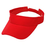 Sharplace Casquette Visière Femme Homme Visière para golf Casquette Pare-Soleil Réglable Casquette Visière Soleil pour Tennis Sport Running, Rouge, 55-60cm